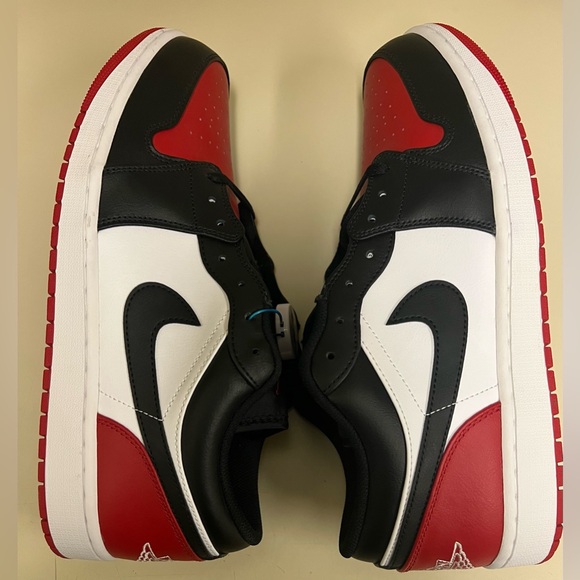 Men’s Nike Air Jordan 1 Bred Toe 2.0, Black, White, and Red, Size 14, New - Picture 7 of 14